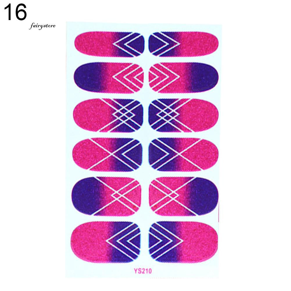 Set 12 tấm decal họa tiết hoa , ngôi sao dán móng nghệ thuật