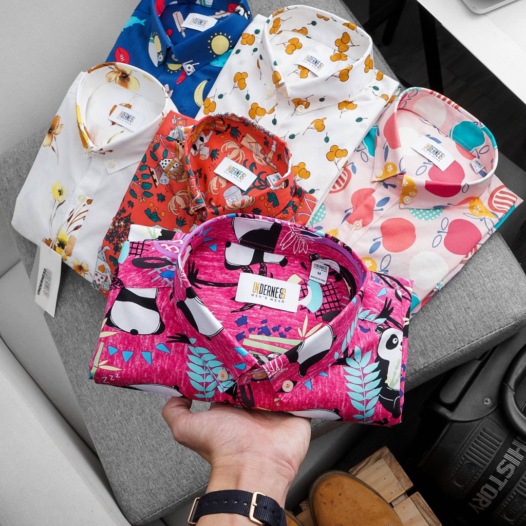 Áo sơ mi nam cộc tay họa tiết DICYDE N.UD.12 cao cấp