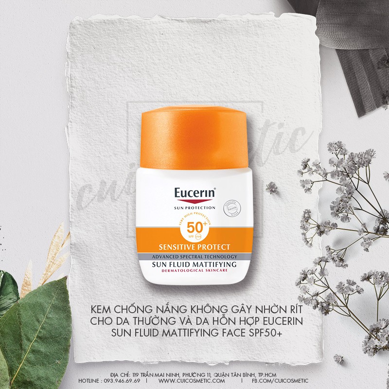 Kem Chống Nắng Eucerin Sun Fluid Sensitive Protect 50ml