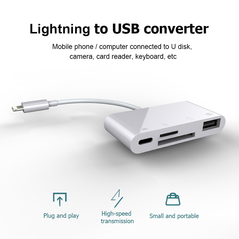 Đầu Đọc Thẻ Nhớ Usb Slr Cho Iphone12Pro Apple Phone Ipad | BigBuy360 - bigbuy360.vn