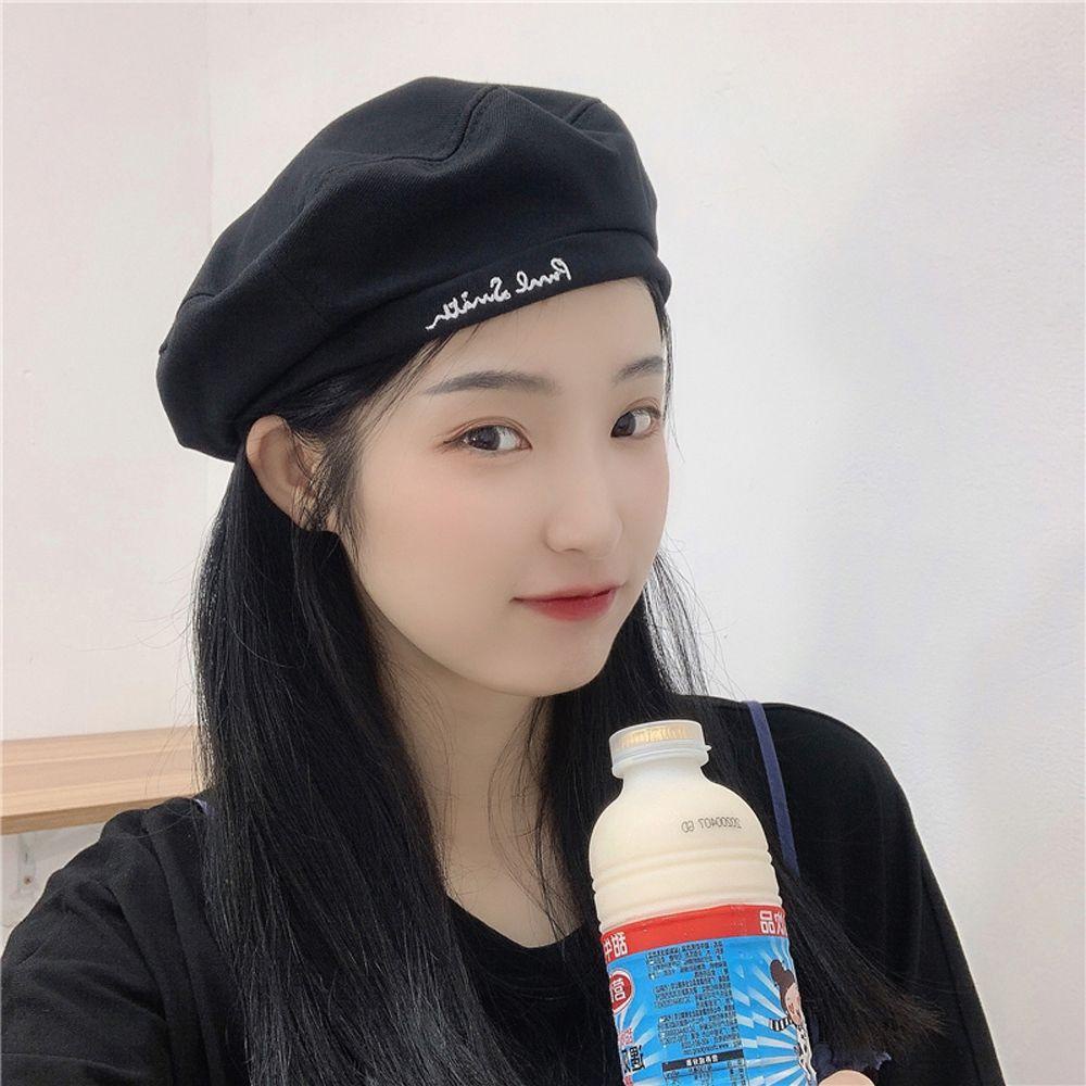 Mũ Beret Anh Quốc WMES15H Màu Trơn Có Thể Điều Chỉnh Thời Trang Thu Đông Cho Nữ