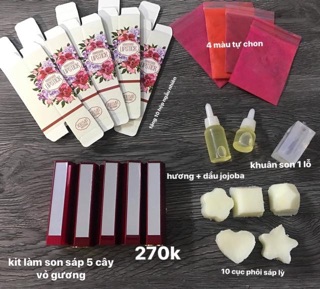 Bộ làm son sáp 5 cây
