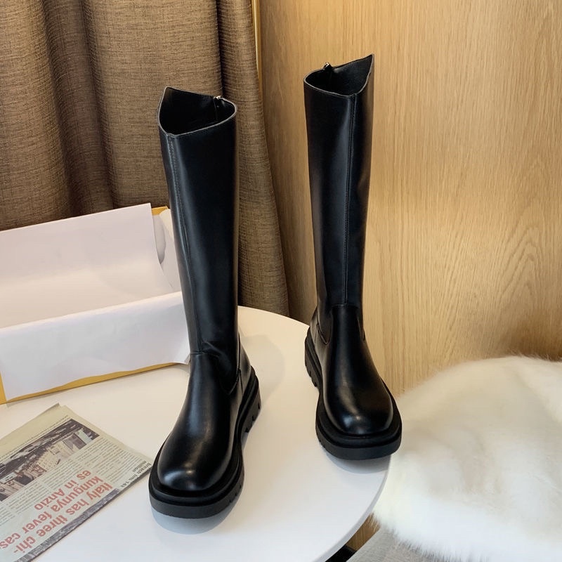 Bốt đùi nữ cổ vát Mona đế bánh mì 5p ulzzang Eudora899