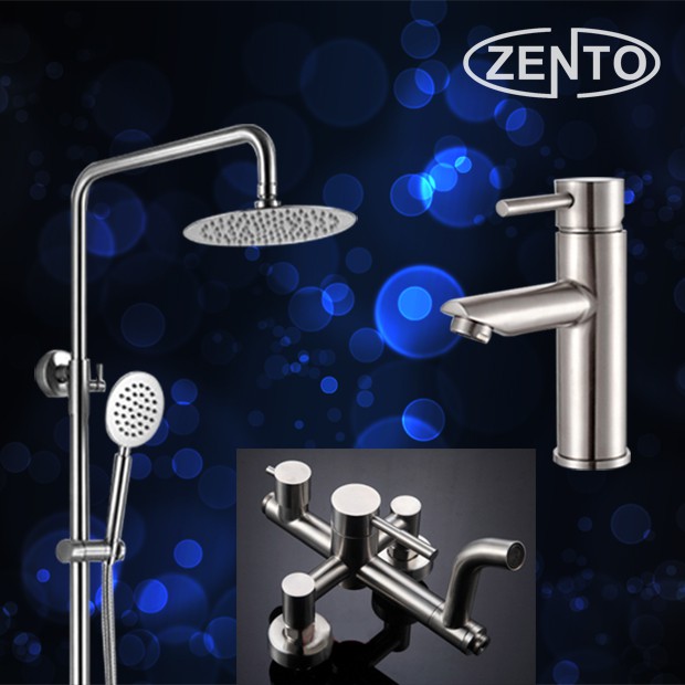 Combo sen cây & vòi lavabo inox304 zento KM101