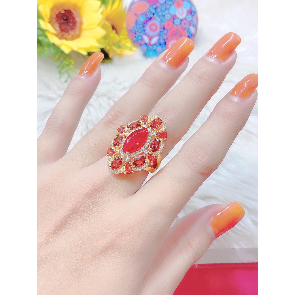 UHA - Nhẫn nữ đính xoàn N665 mạ vàng cao cấp (giá tốt nhất)