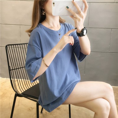 Summer candy color solid color Women Clothes short-sleeved women's T-shirt top | BigBuy360 - bigbuy360.vn