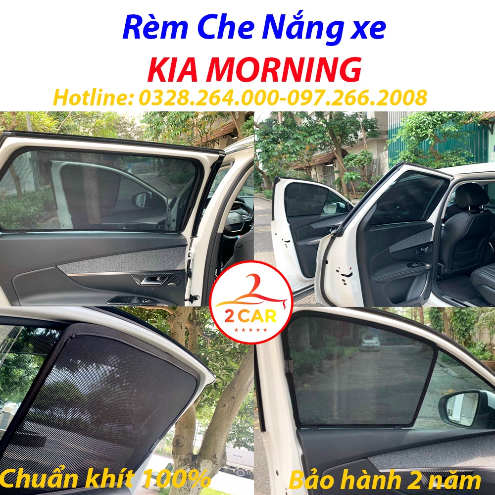 Rèm Che Nắng Xen Kia Morning 2007-2010,2011-2020,2021,2015, Rèm Chắn Nắng Xe Ô Tô, Chuẩn Khít Theo Xe - Bảo Hành 2 Năm