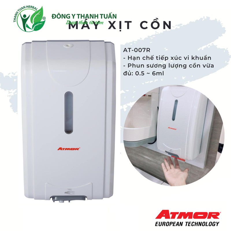 Máy xịt cồn sát khuẩn cảm ứng ATMOR AT-007R Thái Lan