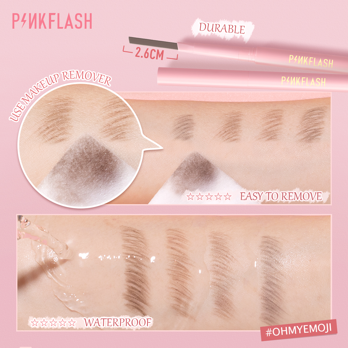 [Hàng mới về] Pinkflash Bút Chì Vẽ Lông Mày Xoay Tự Động 8h Chống Nước Lâu Trôi | BigBuy360 - bigbuy360.vn