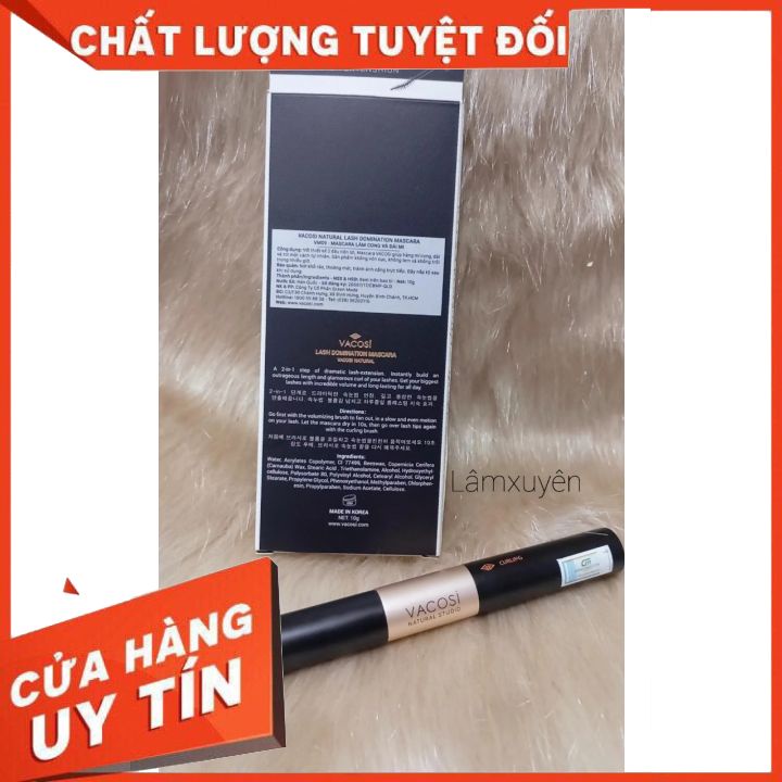 Mascara Làm Cong Và Dài Mi Vacosi VM09 Natural Lash Domination Mascara 10ML  thiết kế 2 đầu độc đáo, lâu trôi