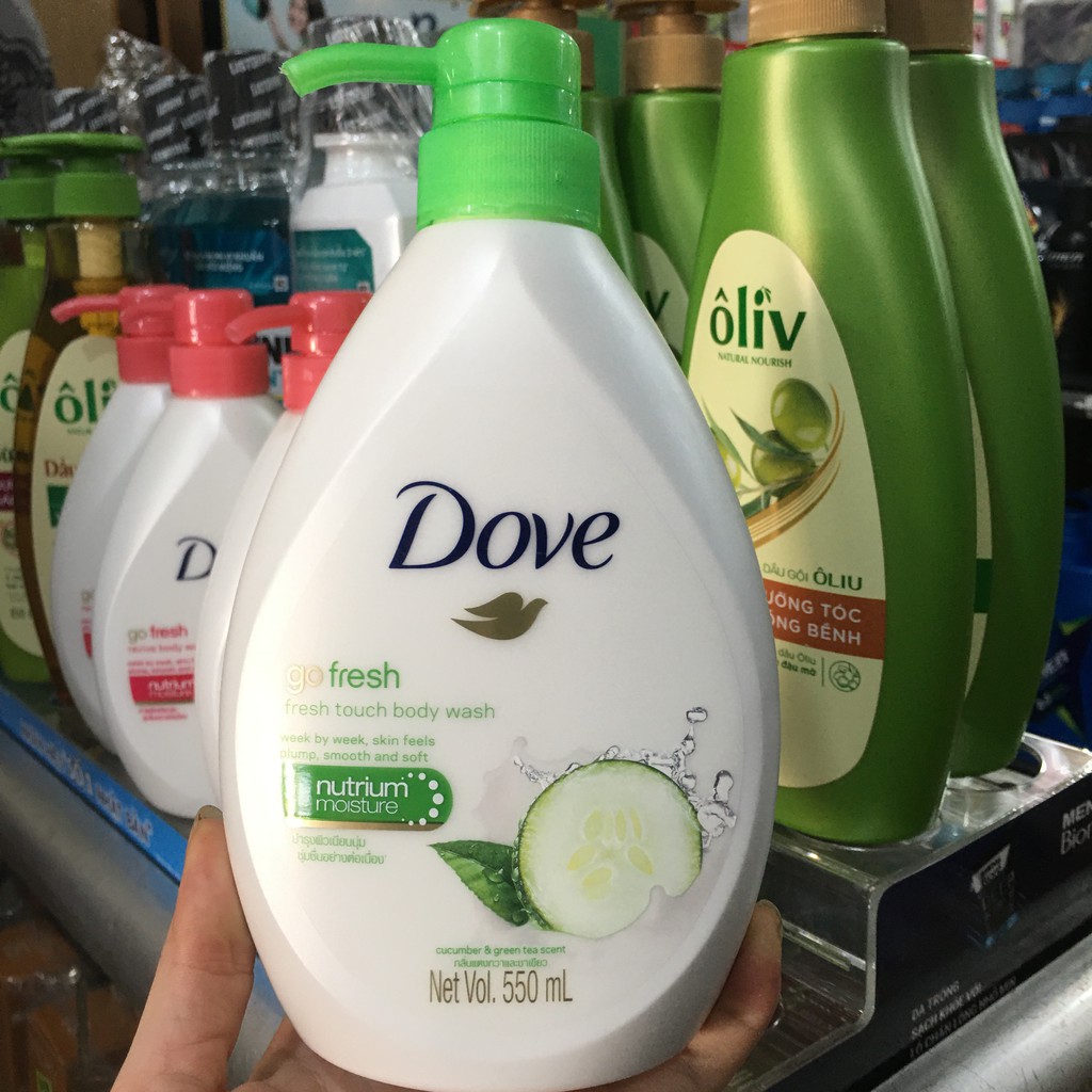 Sữa Tắm Dưỡng Ẩm Dove Go Fresh Hương Dưa Leo và Trà Xanh 550ml