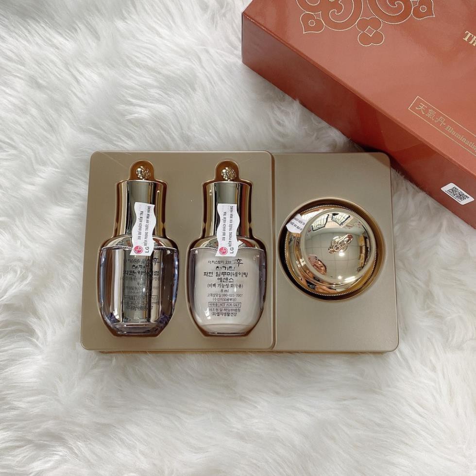 Set mini dưỡng trắng mờ thâm, tái tạo trẻ hóa da thế hệ mới WHOO CHEONGIDAN ILLUMINATING 3pcs Gift Set