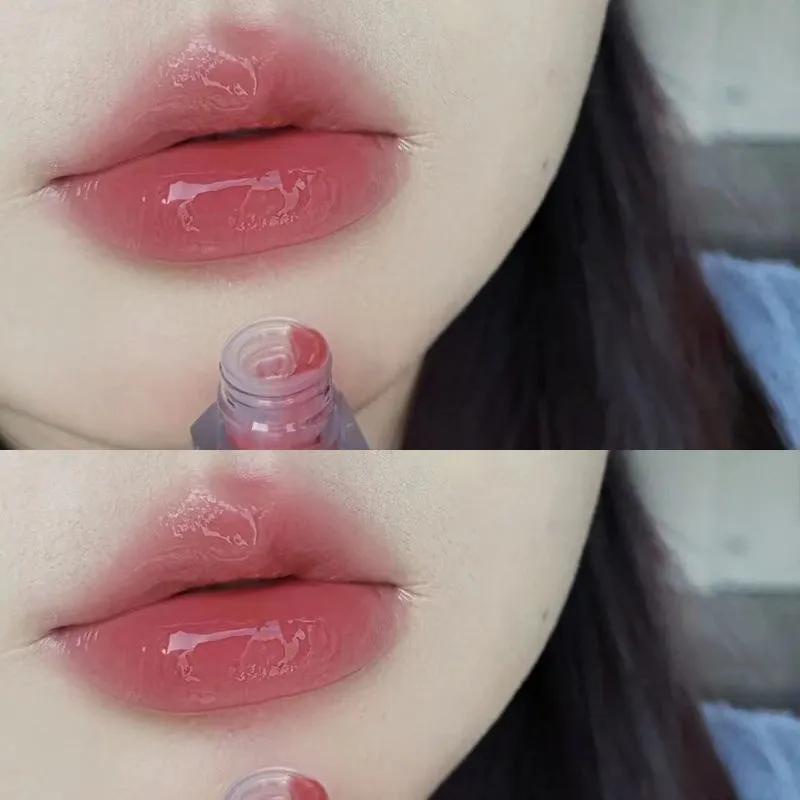 HELLOSTYLE Son Bóng Dạng Lỏng Lâu Trôi Chống Thấm Nước Hiệu Ứng Gương Dưỡng Ẩm Lâu Trôi Feipink