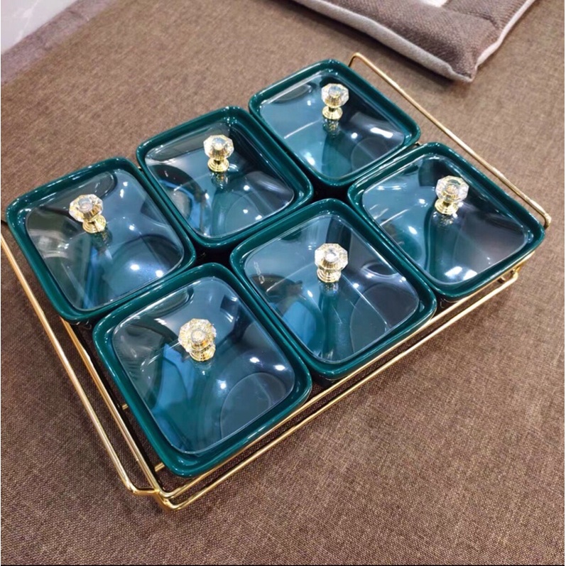 Khay đựng bánh kẹo, khay mứt Tết sang trọng