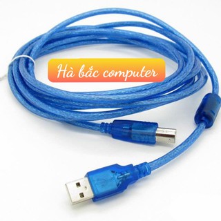 Cáp máy in dài 1.5m màu xanh có chống nhiễu - usb máy in