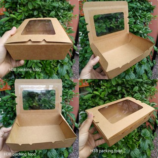 (set 50)Hộp giấy kraft cửa sổ