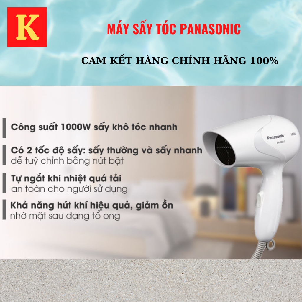 Máy sấy tóc Panasonic EH-ND11-W645,máy sáy tóc mini cầm tay 1000W bảo hành 12 tháng