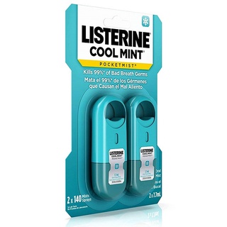 Xịt thơm miệng Listerine Cool Mint Pocketmist diệt vi khuẩn gây hôi miệng đến 99.9% - EDS