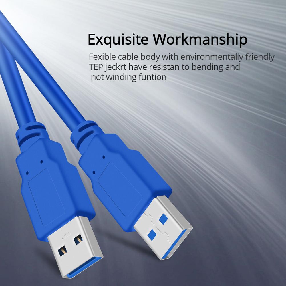 USB 3 0 A Male to A Male Data Line Lightweight Portable Data Transfer USB 3 0 Cable