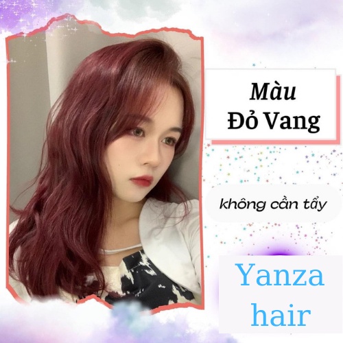 Thuốc nhuộm tóc Đỏ Rượu Vang , Phúc Bồn Tử Tặng găng tay mũ chùm oxi trợ nhuộm | Yanzahair