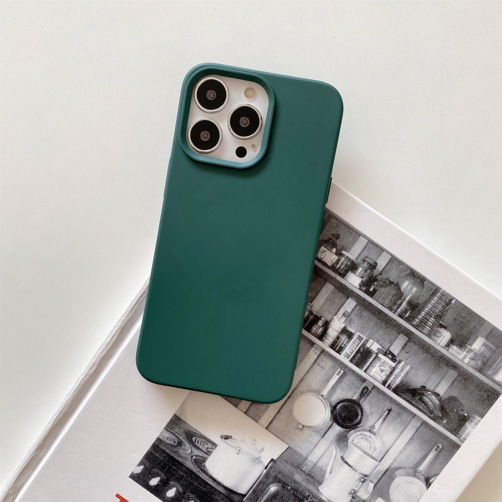 Ốp Điện Thoại TPU Silicon Màu Trơn Hít Nam Châm Cho IPhone 13 Pro 14 Max