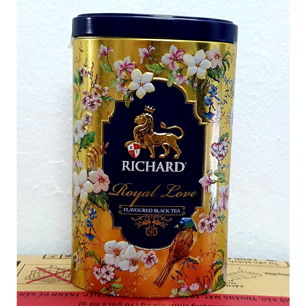 [Hàng Ngoại Có Tem Chống Giả]TRÀ ĐEN RICHARD ROYAL LOVE NGA HỘP THIẾC 80Gr