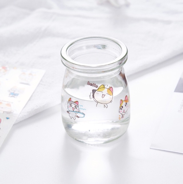 Sticker Set 6 Tấm Mèo Dễ Thương Mèo May Mắn