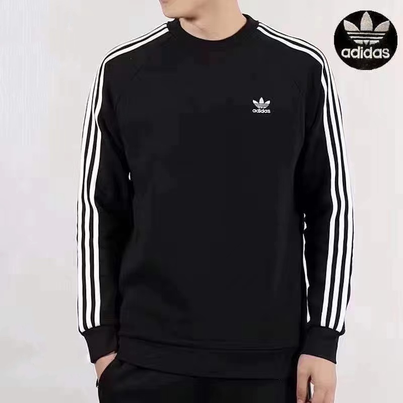 Áo Sweater Thể Thao Cotton Nguyên Chất Thêu Logo Adidas Thời Trang Cho Nam Và Nữ