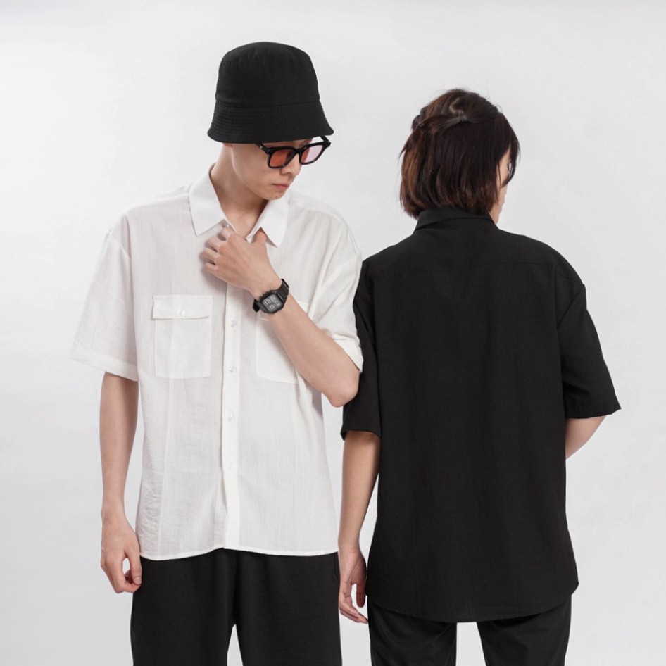 Áo SƠ MI ĐŨI Unisex N7 Basic Nam Nữ tay lỡ phong cách Hàn Quốc vip | BigBuy360 - bigbuy360.vn