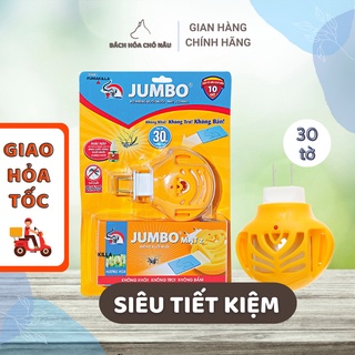 COMBO Bộ Xông Đuổi Muỗi Jumbo Vape + Hộp 30 Miếng Xông Hương Hoa - Không Khói, Thơm Dễ Chịu [Hàng Chính Hãng]