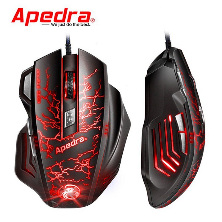 Chuột Gaming Apedra A7 – Chính hãng – Led đổi màu – Độ nhạy 3200 DPI – Bảo hành 12 tháng