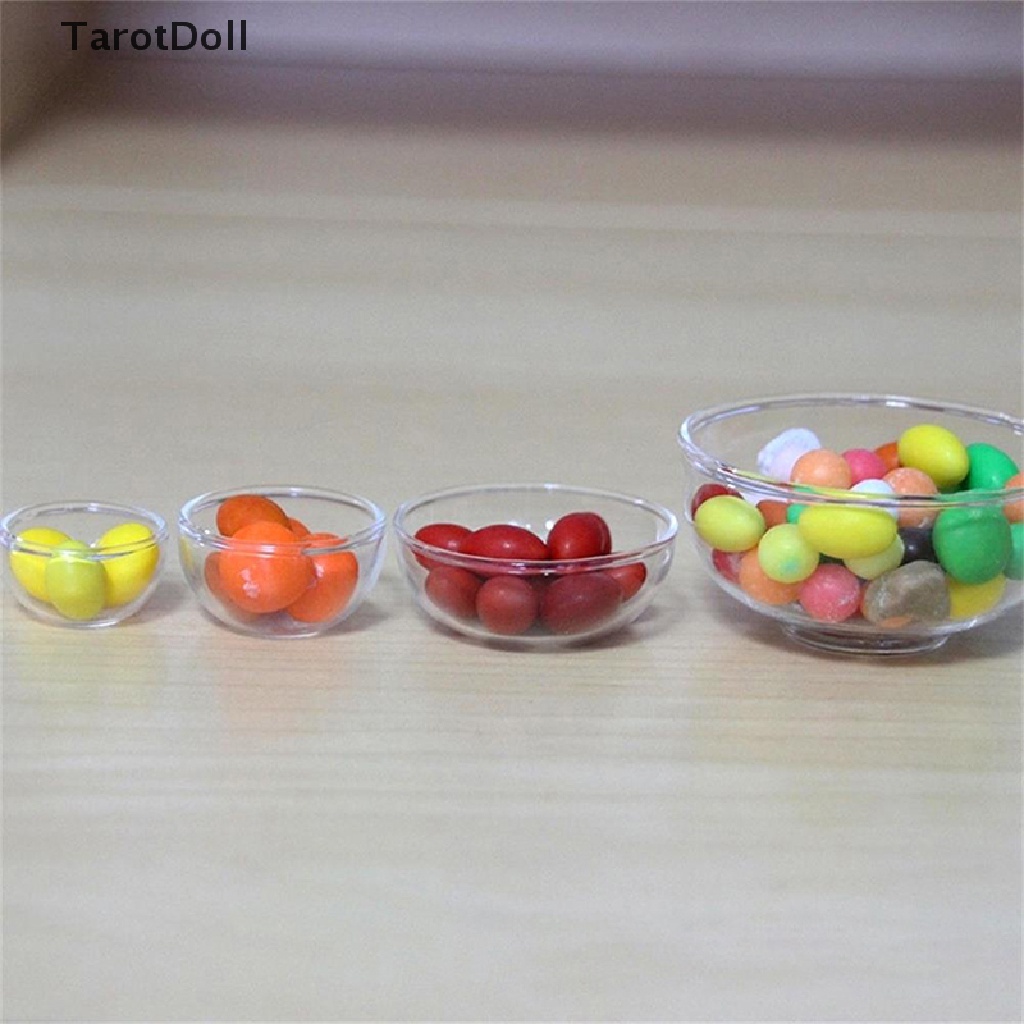 Bát Thủy Tinh Mini Đựng Salad Trái Cây Tỉ Lệ 1: 12 Trang Trí Nhà Búp Bê