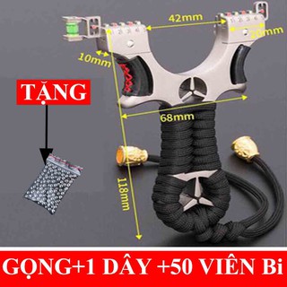 Ná Cao Su, Ná bắn chim Cao su Hình Mẹc 3 sao- Tặng Kèm Dây Thun và 50 viên bi