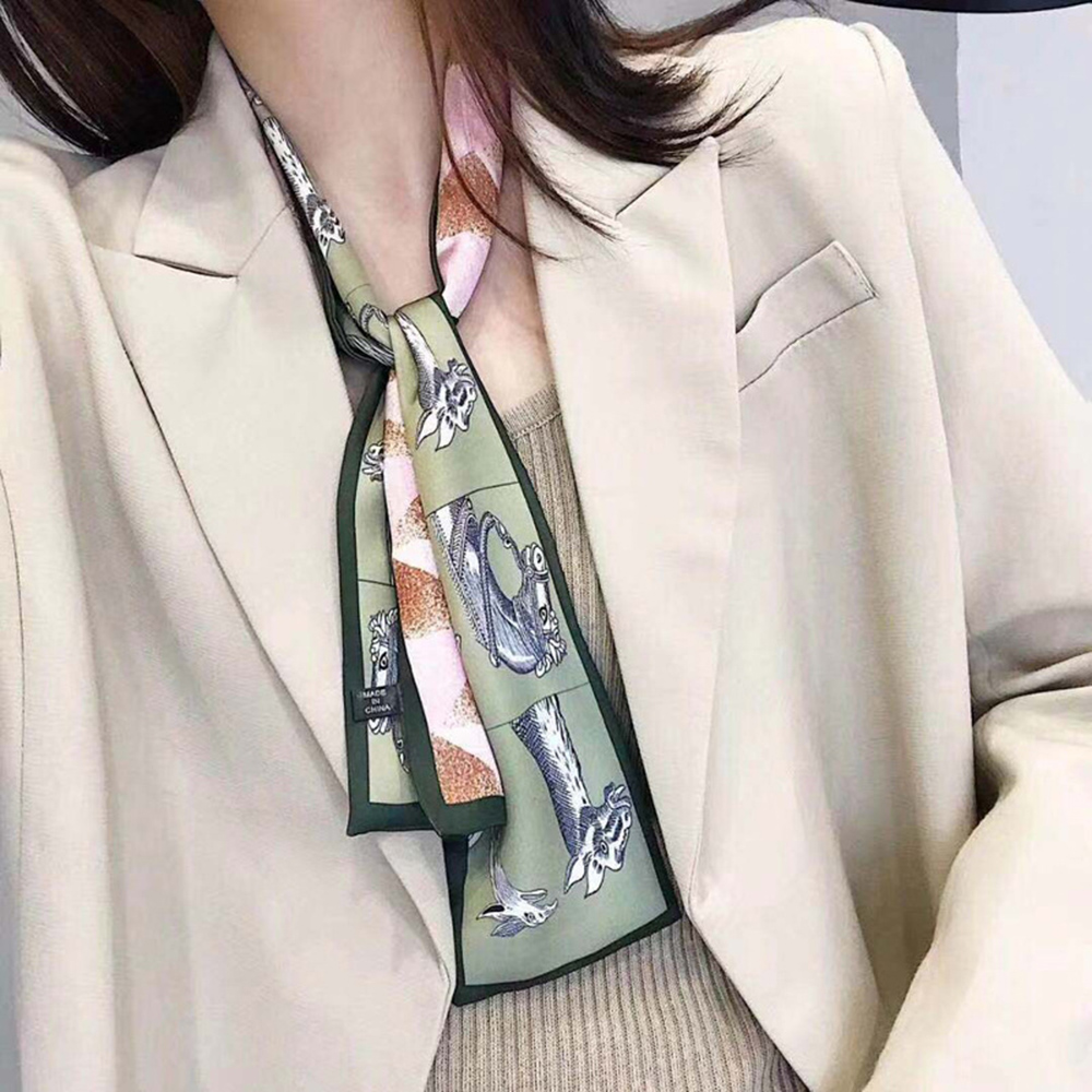 Khăn Lụa In Hình Sáng Tạo 9cm