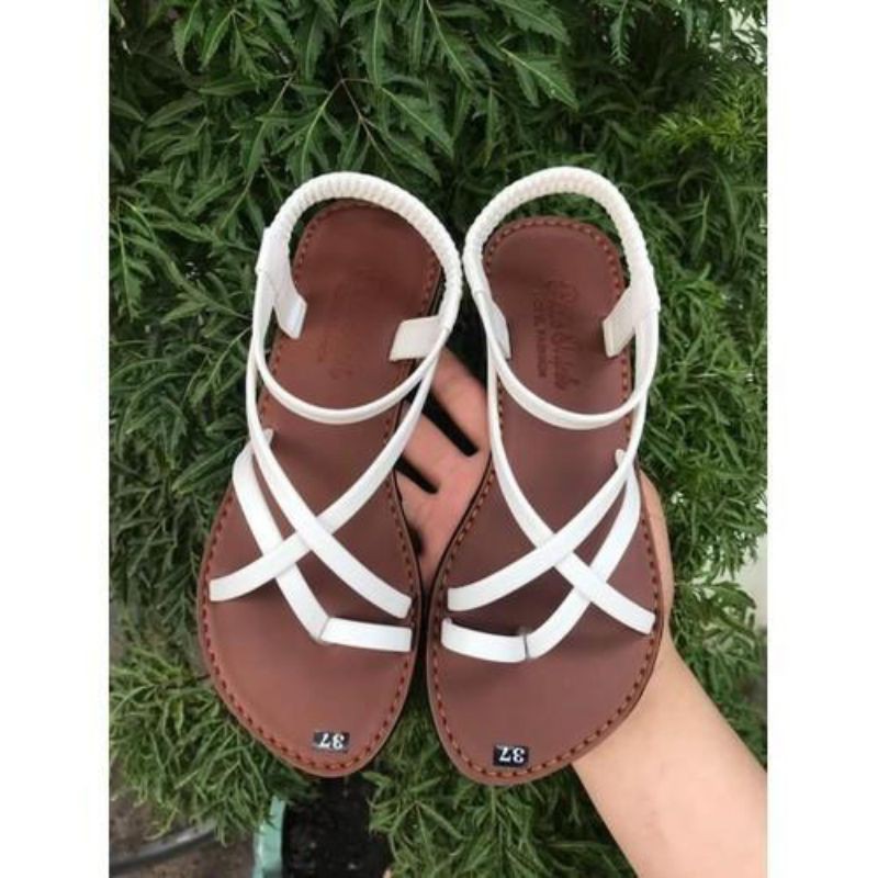 Sandal chiến binh xỏ ngón MAILIAA quai da đế bệt dễ đi