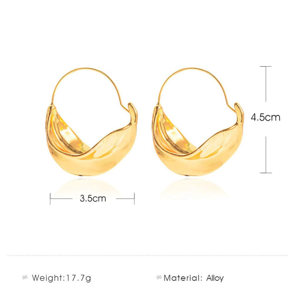QQMALL Khuyên Tai Vòng Lủng Lẳng Hình Thuyền Lập Thể Thời Trang Dự Tiệc Cho Nữ