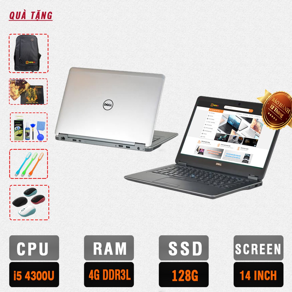Laptop cũ Dell Latitude E7440 - SSD 128G - Máy mỏng nhẹ