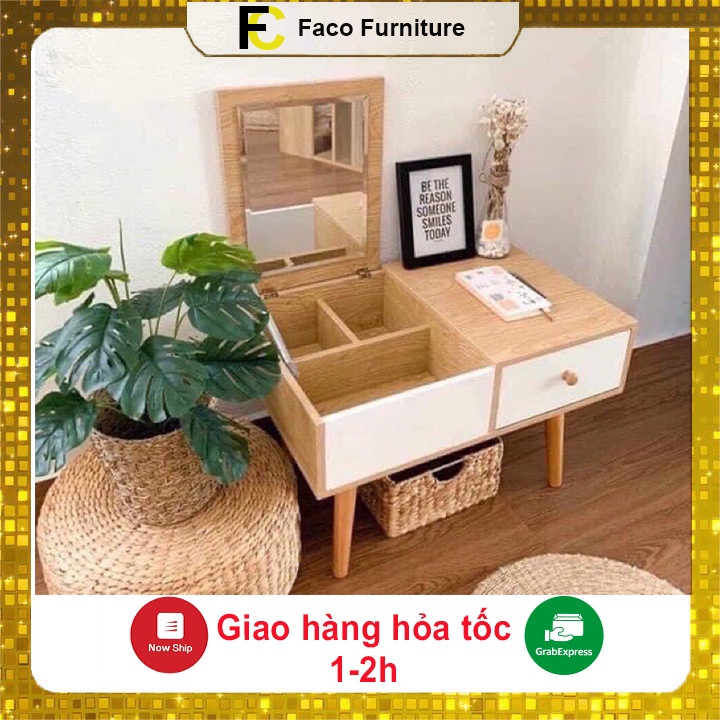 Bàn phấn trang điểm mini - Bàn trang điểm bệt đa năng