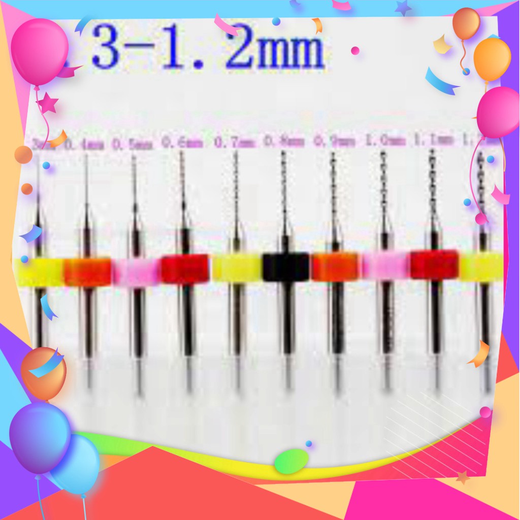 Bộ 10 Mũi Khoan Mini Cnc Pcb (0.3-1.2Mm) Xả kho