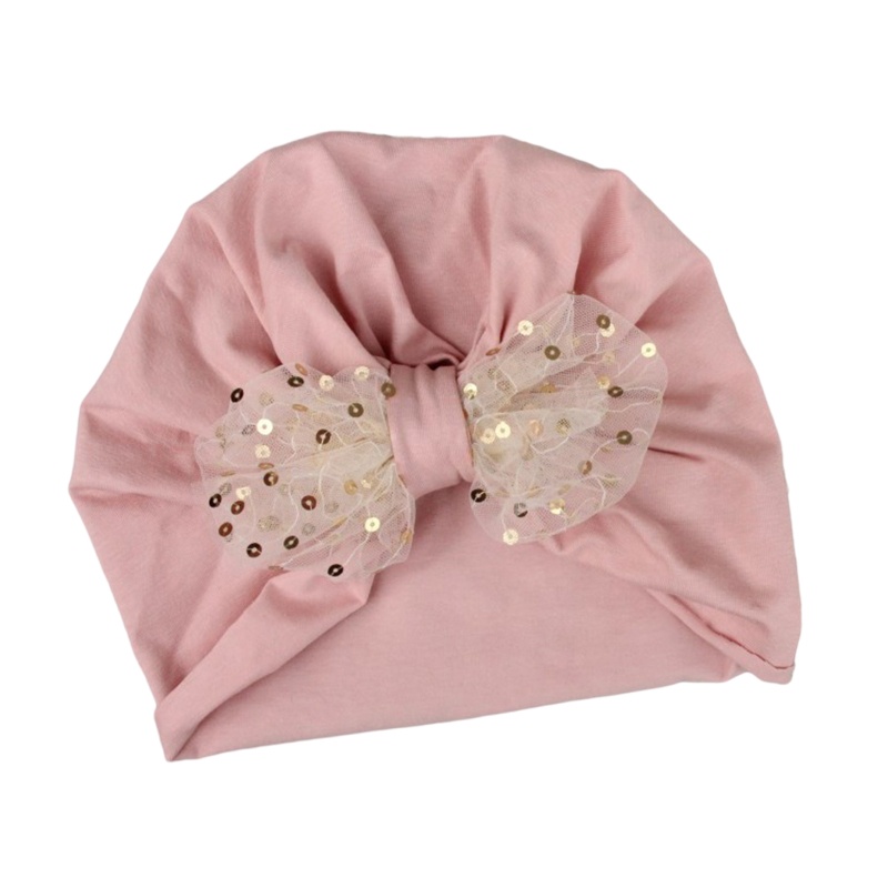 Mũ Beanie Mềm Mại Đính Hoa Dễ Thương Cho Bé