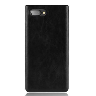 For BlackBerry Key 2 Case Business PU Leather Hard PC Plastic Back Cover