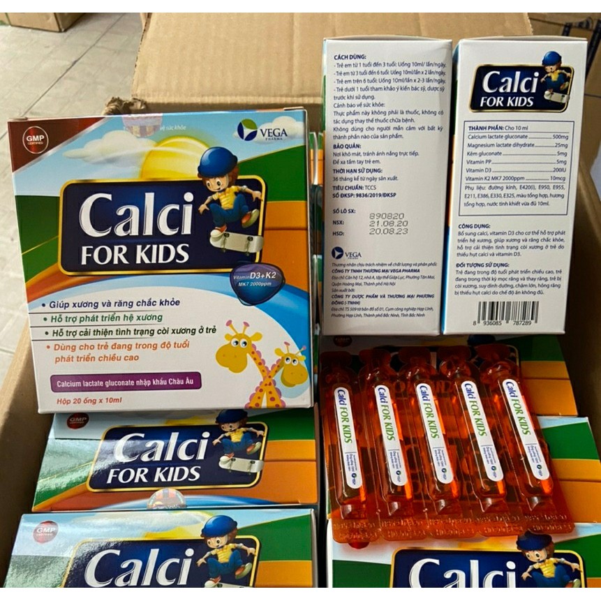 Calci For Kids phát triển chiều cao, kích thích ăn ngon, cho xương chắc khoẻ chống còi xương, loãng xương