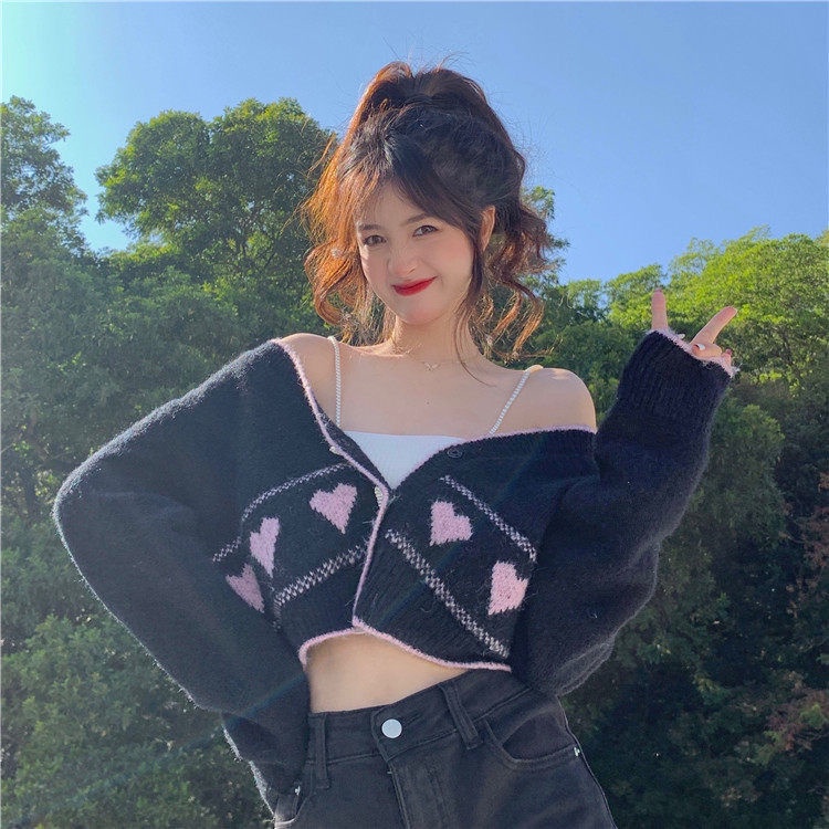 Áo Khoác Cardigan Dệt Kim Thiết Kế Mới Đáng Yêu Thời Trang Dành Cho Nữ