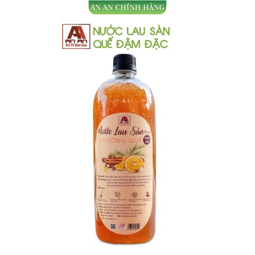 Nước Lau Sàn Quế Đậm Đặc khử mùi, đuổi muỗi và côn trùng, Nước lau sàn Hữu cơ Bồ hòn AN AN 1000ml