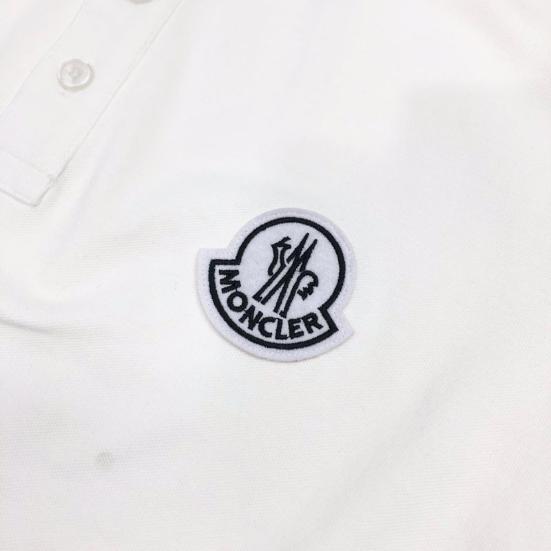 áo thun polo nam ngắn tay thêu logo chữ M Moncler