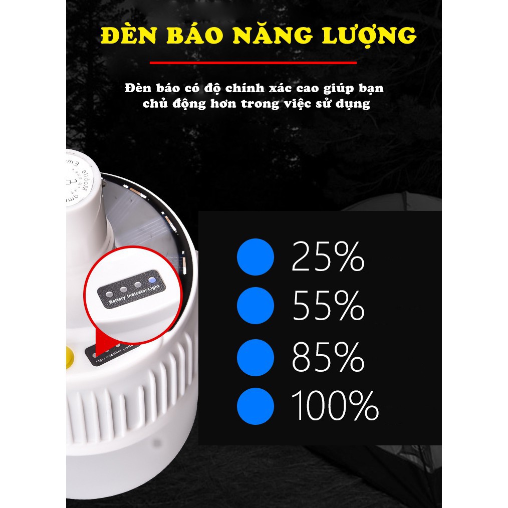 Bóng đèn led tích điện sạc nguồn năng lượng mặt trời và có remote điều khiển từ xa