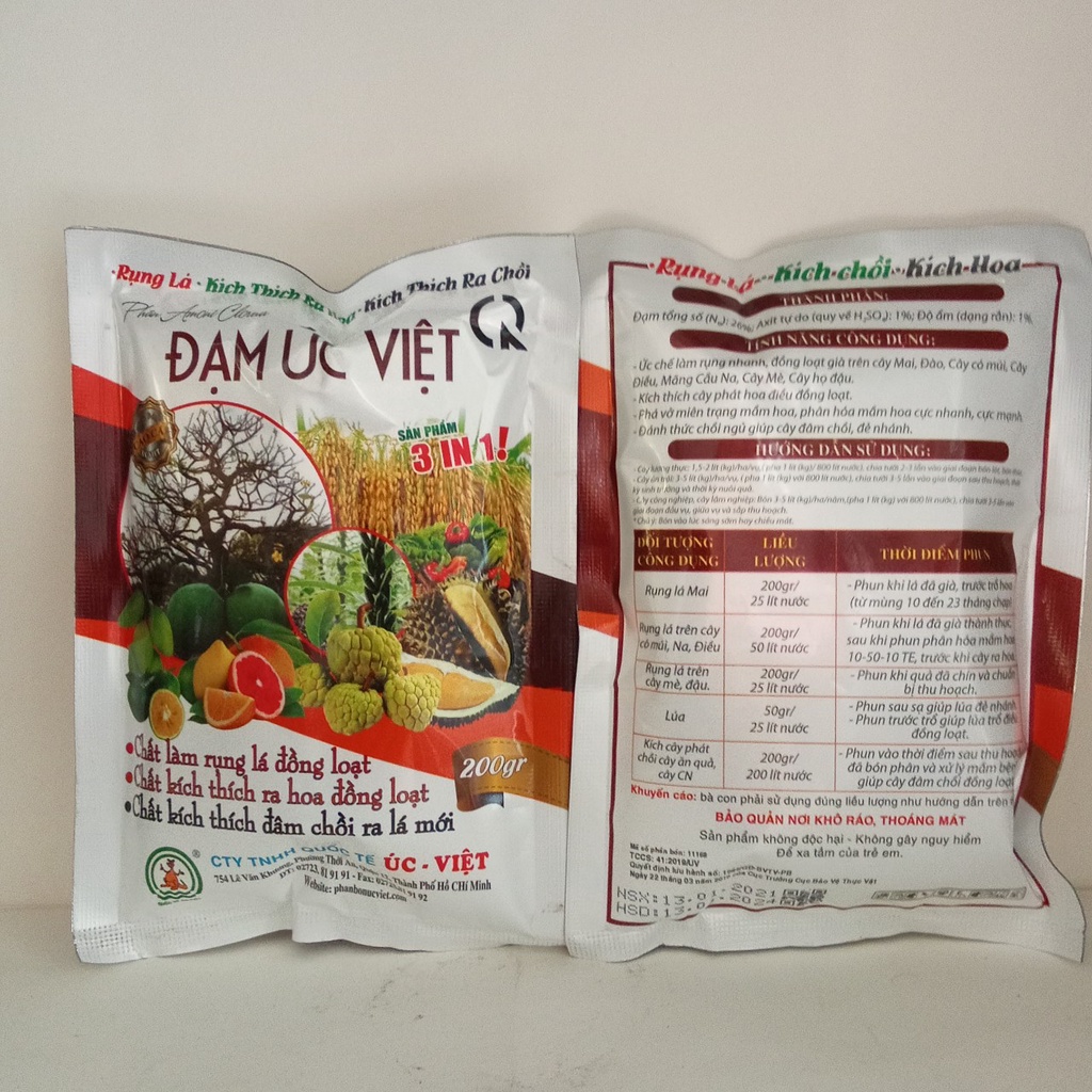 Chất gây rụng lá hoa Mai / gói 200 gram pha được 25 lít nước