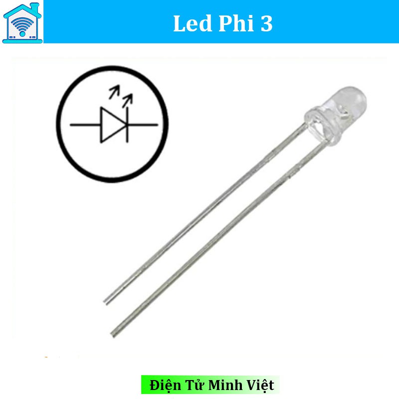 Túi 1000 Led Trắng Đục Phi 3mm