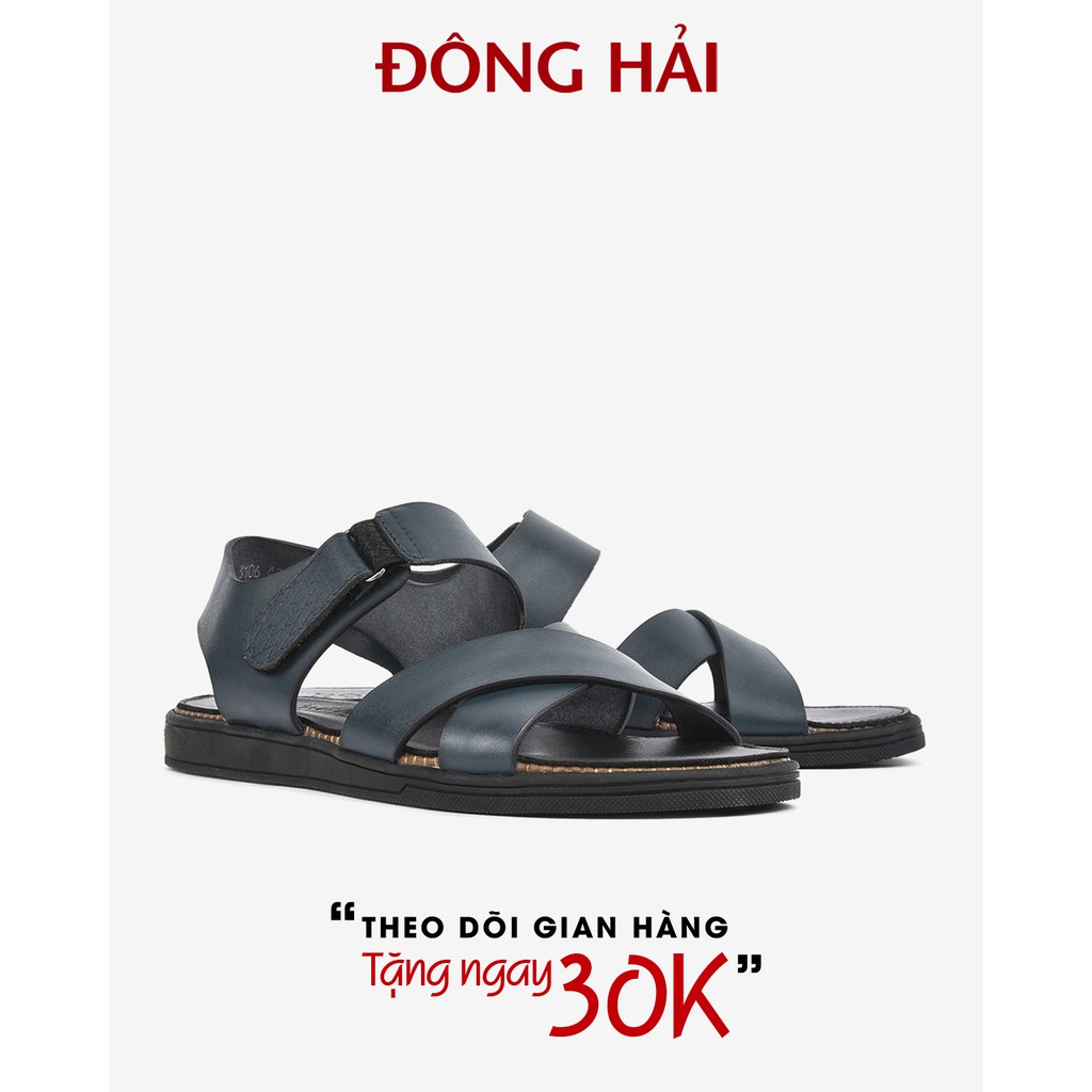 &quot;TẶNG NGAY 30K khi theo dõi gian hàng &quot;Giày Sandal nam Đông Hải da bò cao cấp quai ngang ôm chân - S3106