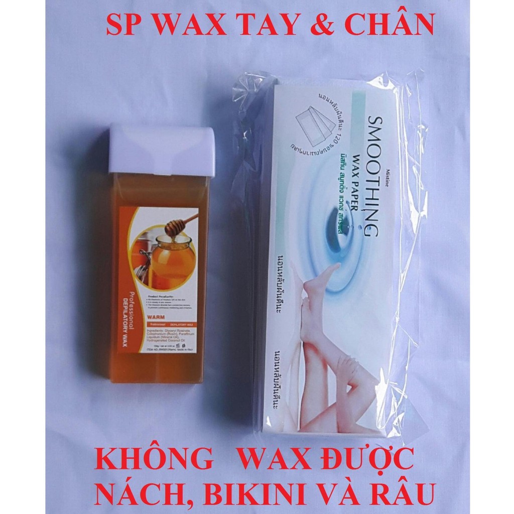 Bộ Máy Wax Lông Dùng Sáp (máy, sáp Ong, 120 giấy) – Đài Loan
